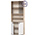 Шкаф Бостон 13.156 цвет дуб эндгрейн элегантный/фасады МДФ милк рикамо софт