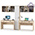 Два компьютерных стола Бостон с навесными шкафами и пеналом цвет дуб эндгрейн элегантный/фасады МДФ милк рикамо софт