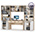 Набор мебели Бостон для работы дома цвет дуб эндгрейн элегантный/фасады МДФ милк рикамо софт