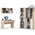 Мебель для кабинета Бостон № 53 цвет дуб эндгрейн элегантный/фасады МДФ милк рикамо софт