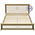 Кровать 1800 с основанием Версаль цвет слоновая кость изголовье шёлкография