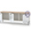 Тумба под ТВ 13.267.03 цвет белый шагрень/альберо/фасады МДФ милк софт