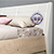 Комод Муссон с кроватью 1600 с подъёмным основанием цвет белый/дуб эндгрейн элегантный/кожзам белый