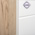 Шкаф для одежды с комодом Лайн цвет дуб крафт серый/фасады МДФ белый глянец