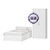 Кровать белая односпальная 1200 со шкафом для одежды 2-х створчатым Стандарт цвет белый