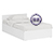 Спальня белая Стандарт № 3 с кроватью 1200 цвет белый/фасады ТВ тумбы МДФ белый глянец