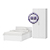 Односпальная Кровать белая с ящиками 1200 со шкафом для одежды 2-х створчатым Стандарт цвет белый