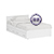Односпальная Кровать белая с ящиками 1200 со шкафом для одежды 2-х створчатым Стандарт цвет белый