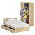 Односпальная кровать с ящиками 1200 с угловым шкафом Стандарт цвет дуб сонома
