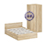 Двуспальная кровать с ящиками 1400 с угловым шкафом Стандарт цвет дуб сонома