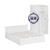 Кровать белая двуспальная 1600 со шкафом для одежды 2-х створчатым Стандарт цвет белый