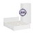 Двуспальная Кровать белая с ящиками 1600 со шкафом для одежды 2-х створчатым Стандарт цвет белый