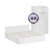Кровать белая двуспальная 1800 со шкафом для одежды 2-х створчатым Стандарт цвет белый