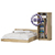 Двуспальная кровать с ящиками 1800 со шкафом для одежды 2-х створчатым Стандарт цвет дуб сонома