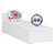 Мебель для спальни белая Стандарт № 4 с кроватью 800 цвет белый/фасады ТВ тумбы МДФ белый глянец