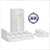 Спальня белая Стандарт № 3 с кроватью 1200 с ящиками цвет белый/фасады ТВ тумбы МДФ белый глянец