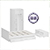 Спальня белая Стандарт № 3 с кроватью 1600 с ящиками цвет белый/фасады ТВ тумбы МДФ белый глянец