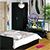 Спальня Стандарт № 3 с кроватью 1800 цвет венге/фасады ТВ тумбы МДФ чёрный глянец
