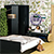 Мебель для спальни Стандарт № 4 с кроватью 1800 цвет венге/фасады ТВ тумбы МДФ чёрный глянец