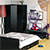 Мебель для спальни Стандарт № 4 с кроватью 1800 с ящиками цвет венге/фасады ТВ тумбы МДФ чёрный глянец