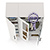 Шкаф для одежды 3-х створчатый с зеркалами Валенсия цвет белый шагрень