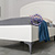 Кровать Валенсия 1600 с тумбочкой и ТВ тумбой цвет белый шагрень