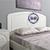 Кровать 1600 Валенсия с прикроватной тумбочкой и ТВ тумбой Квадро цвет белый шагрень/чёрный