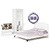 Мебель для спальни Валенсия: шкаф, кровать и ТВ-тумба цвет белый шагрень