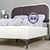 Гарнитур спальный Валенсия кровать с мягкой спинкой на 1600 № 28 цвет белый шагрень/чёрный/ткань велутто 19