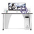 Игровой компьютерный стол С-МД-СК2-1360-900 цвет белый/кромка венге