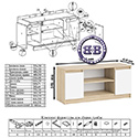 Тумба ТВ Мори МТВ1200.1 цвет дуб сонома/белый