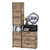Шкаф-пенал с подсветкой и витриной и комод с ящиками Трувор цвет дуб гранж песочный/интра