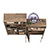 Шкаф-стеллаж с комодом с витриной с подсветкой Трувор цвет дуб гранж песочный/интра
