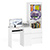 Компьютерный стол с ящиком и дверкой МС-1 правый со стеллажом с ящиками МСТ600 Мори цвет белый