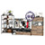 Гостиная с комодом-витриной с подсветкой серии Трувор № 58 цвет дуб гранж песочный/интра