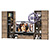 Два шкафа-стеллажа в стиле лофт и тумба для аппаратуры Трувор цвет дуб гранж песочный/интра