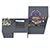 Стол компьютерный с тумбой с ящиками слева и стеллаж-комод МСТ600.3 Мори цвет графит