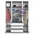 Шкаф-комод с тремя ящиками и четырьмя дверками Мори МШ1600.1 цвет графит/белый