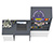 Стол компьютерный с тумбой с ящиками слева и стеллаж-комод МСТ600.3 Мори цвет графит/белый