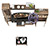 Комплект мебели для гостиной в стиле лофт с журнальным столиком Трувор № 140 цвет дуб гранж песочный/интра