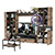 Полный набор мебели для гостиной в стиле лофт Трувор № 139 в комплекте журнальный столик цвет дуб гранж песочный/интра