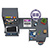 Стеллаж-комод три ящика Мори МСТ-600 с угловым компьютерным столом МС-16 тумба справа цвет графит