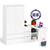 Угловой однотумбовый стол компьютерный левый Мори и шкаф-комод Мори 900 цвет белый