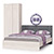 Двуспальная кровать Ника 1600 с основанием и шкаф для одежды цвет ясень анкор светлый