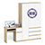 Компьютерный стол с тумбой с дверкой и ящиком правый и шкаф-комод Мори МШ1200-1 цвет дуб сонома/белый