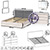 Кровать 1600 с ортопедическим основанием Ника и комод шесть ящиков с зеркалом цвет ясень анкор светлый