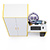 Письменный стол и шкаф для одежды Альфа цвет солнечный свет/белый премиум