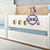 Детская кровать с ящиками для белья и шкафом для детской одежды Эйп цвет белый/дуб белый