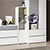 Шкаф комбинированный Торонто 13.13 цвет белый шагрень/стальной серый