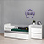 Молодёжная кровать с ящиками Торонто 11.39 с комодом цвет белый шагрень/стальной серый